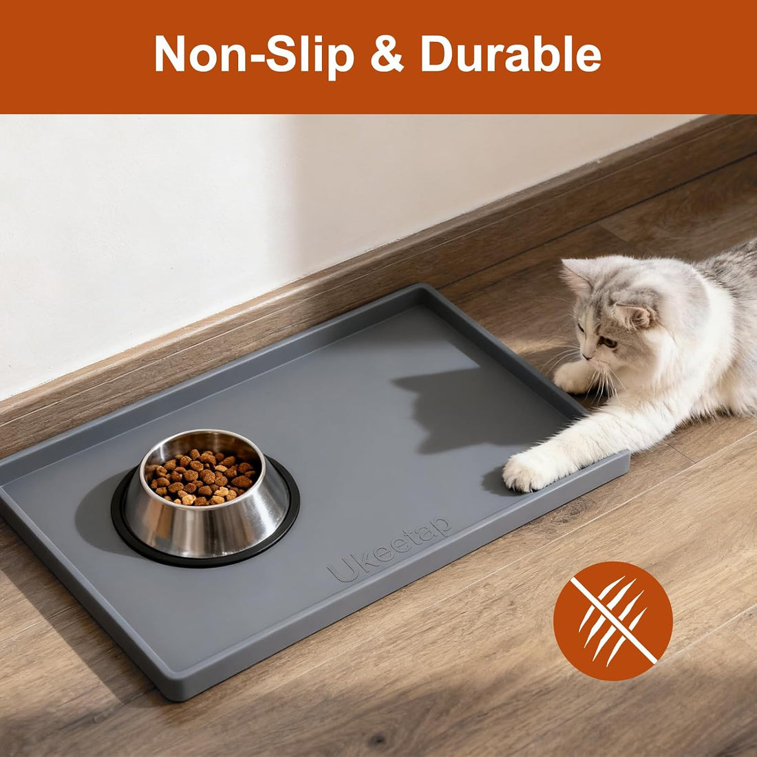 19" x 12" Extra Thick Silicone Mat Waterproof with Raised Edge