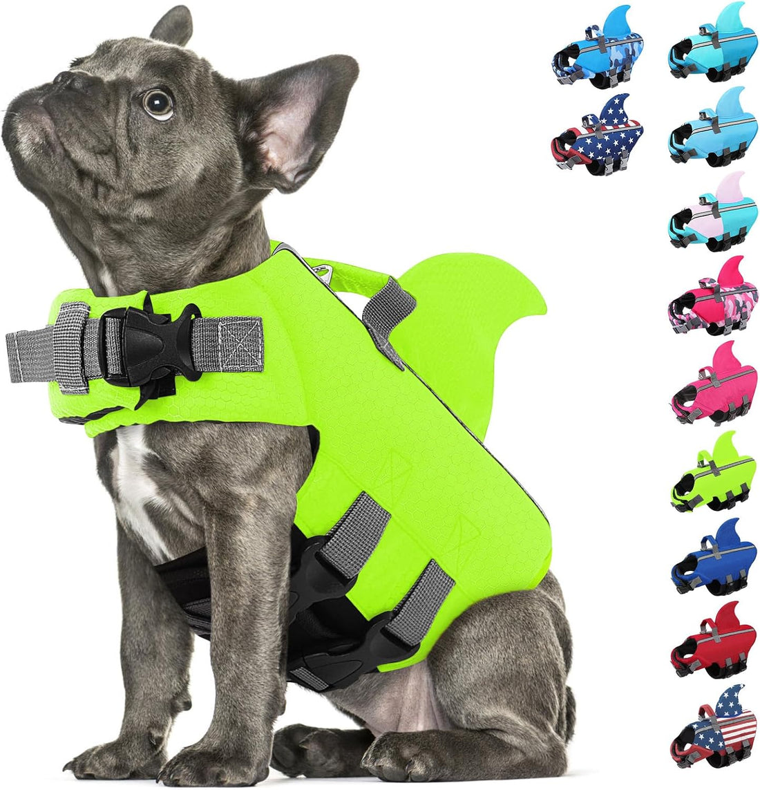 Dog Life Jacket, Small Dog Shark Life Vest for Swimming