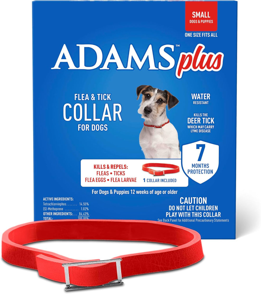 ADAMS Plus Flea & Tick Collar for Dogs, 7-Month Prevention, 1 Count