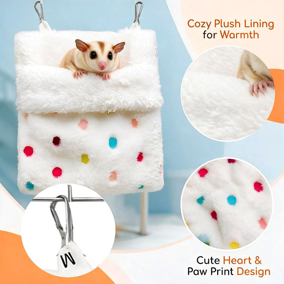 Sugar Glider Pouch and Hamster Leash Set