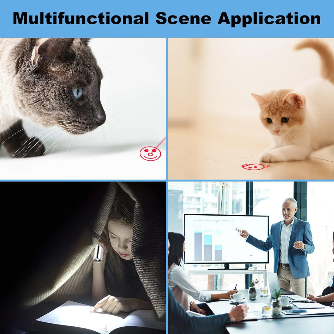 Cat Toys Laser Pointer for Indoor Cat Mouse Toys Pet Interactive Toy