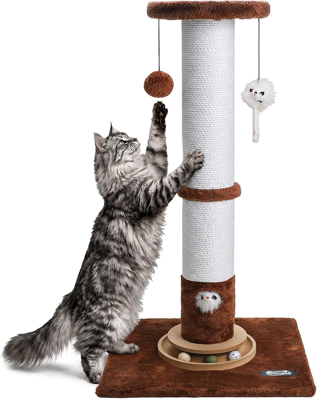 35-Inch Tall Cat Scratching Post, Stable Base for Large Cats