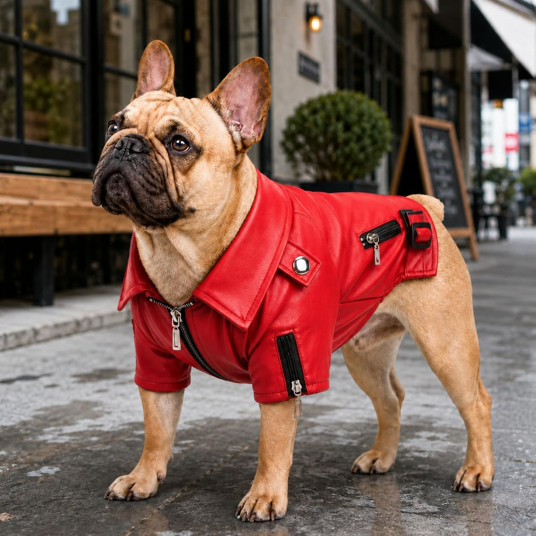 Lovelonglong Cool Dog Leather Jacket