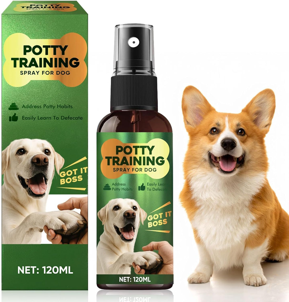 Potty Training Spray for Dogs, Indoor and Outdoor Housebreaking Aid