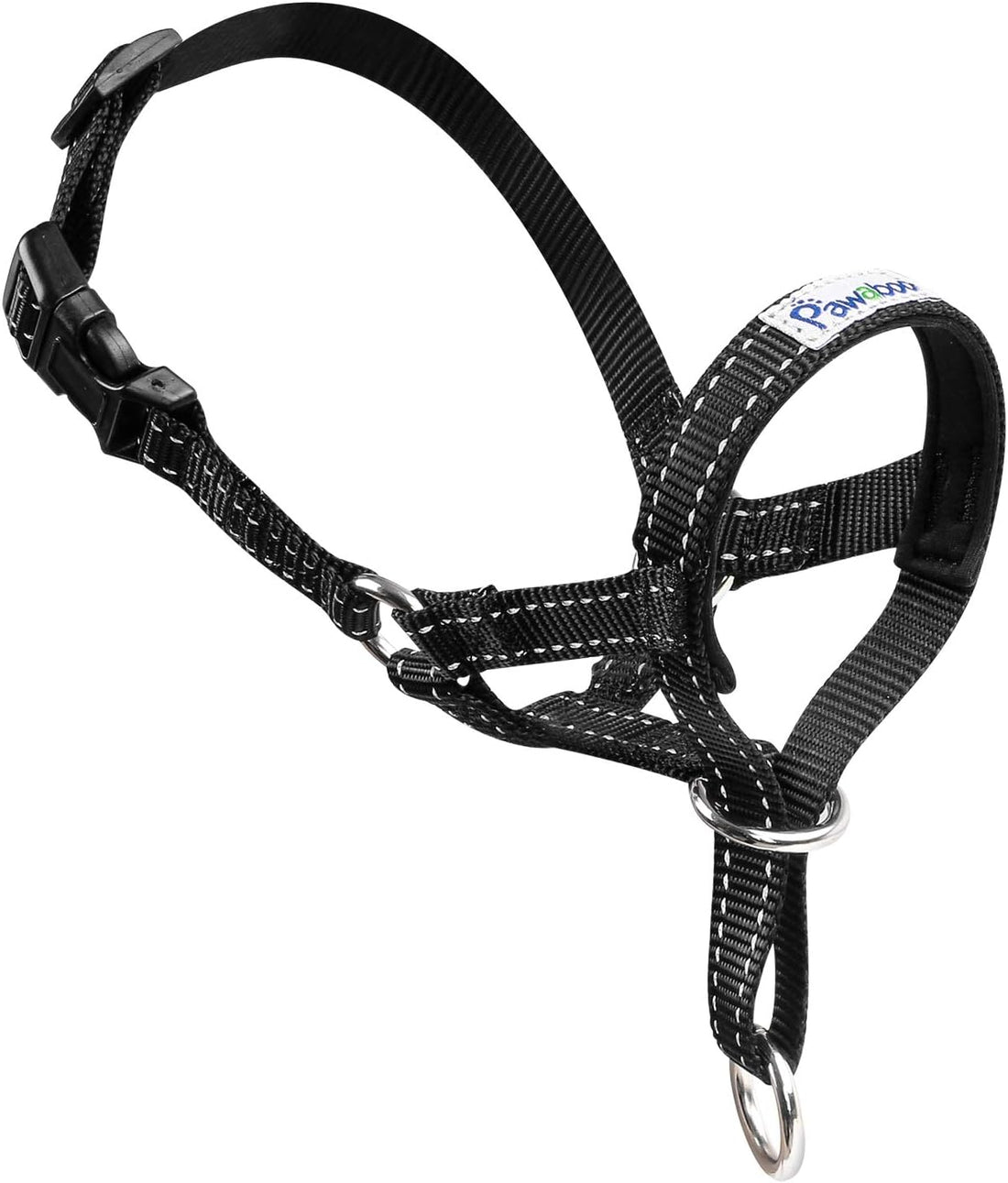 Pawaboo Dog Muzzle, Head Halter Collar for Dog Nylon Reflective