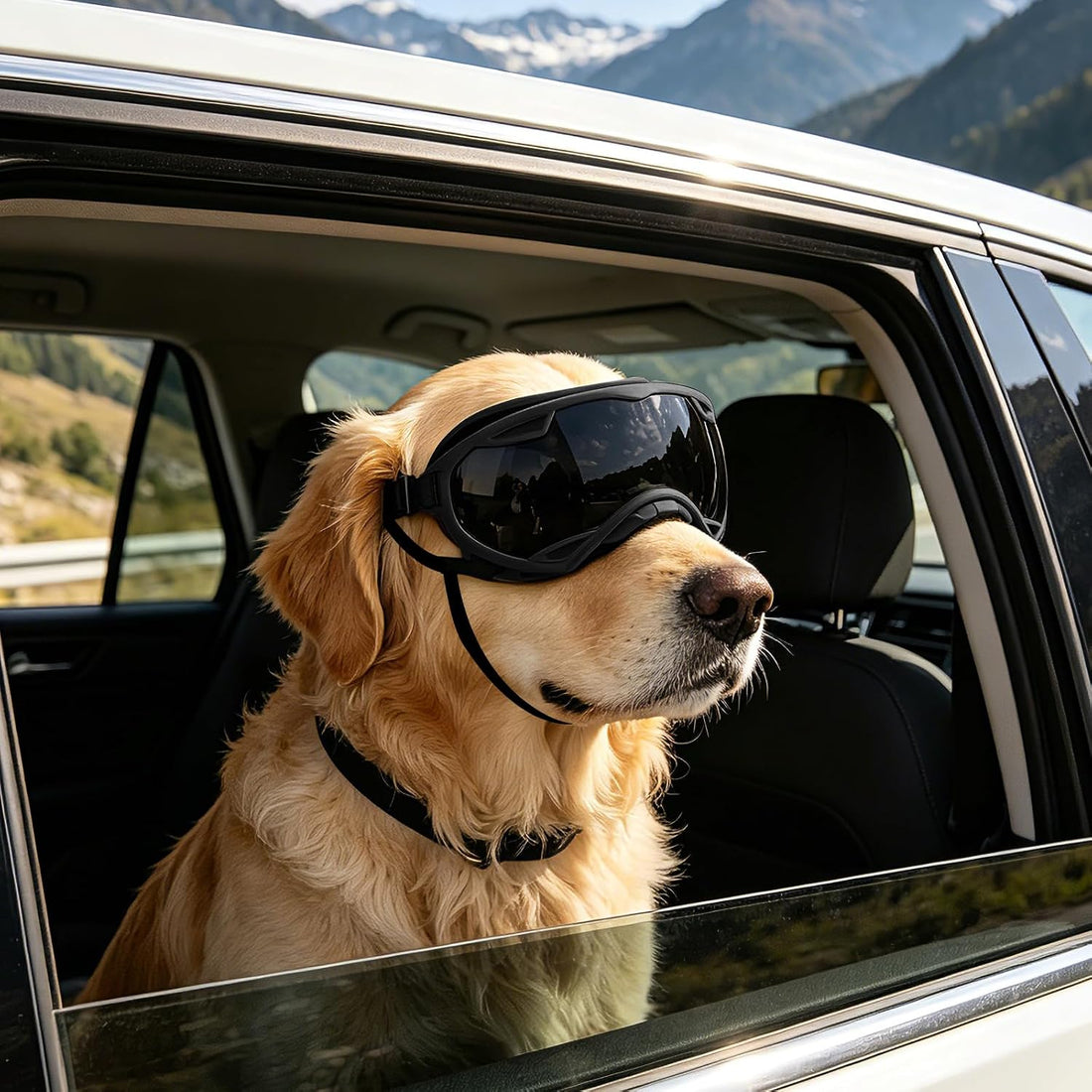UV Protection Windproof Dog Goggles for Medium Large Dogs