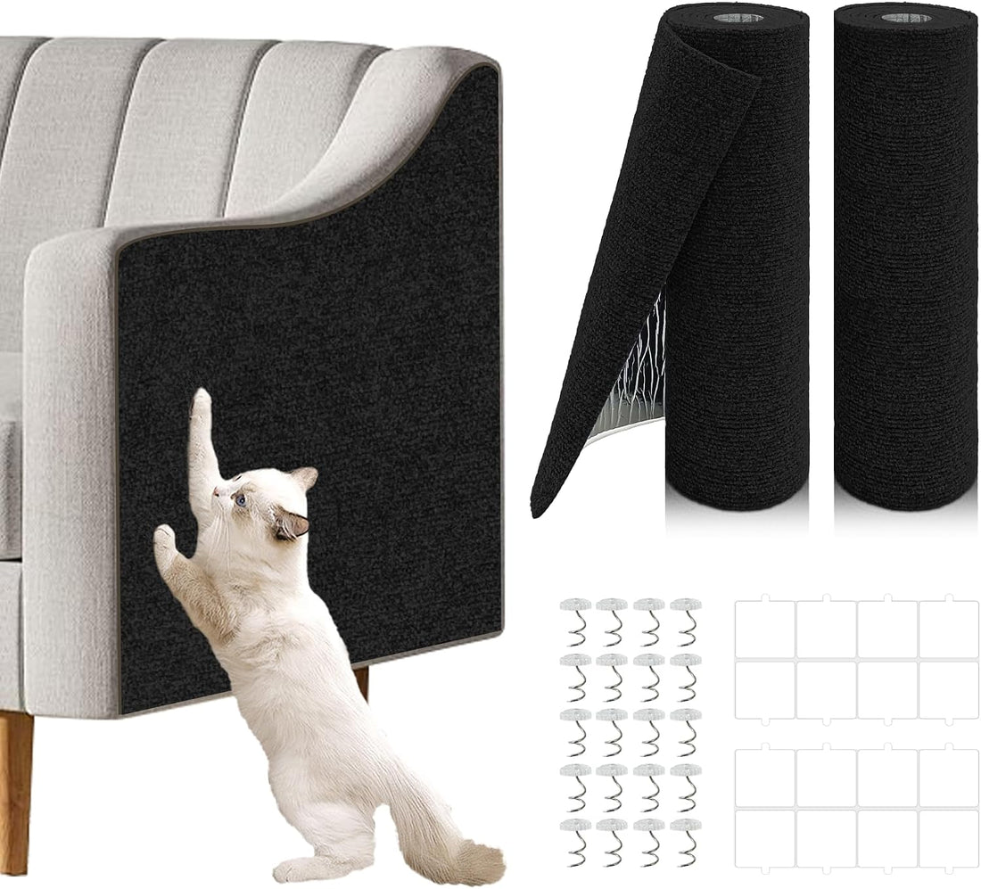 2 Pcs Self-Adhesive Cat Scratch Mat, Cat Scratch Furniture Protector