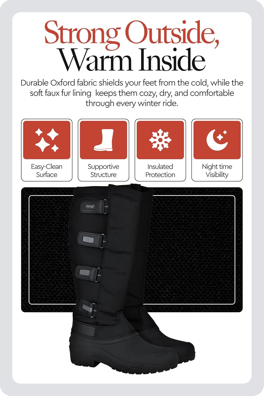 HORZE Womens Polar Thermo Equestrian Tall Boots