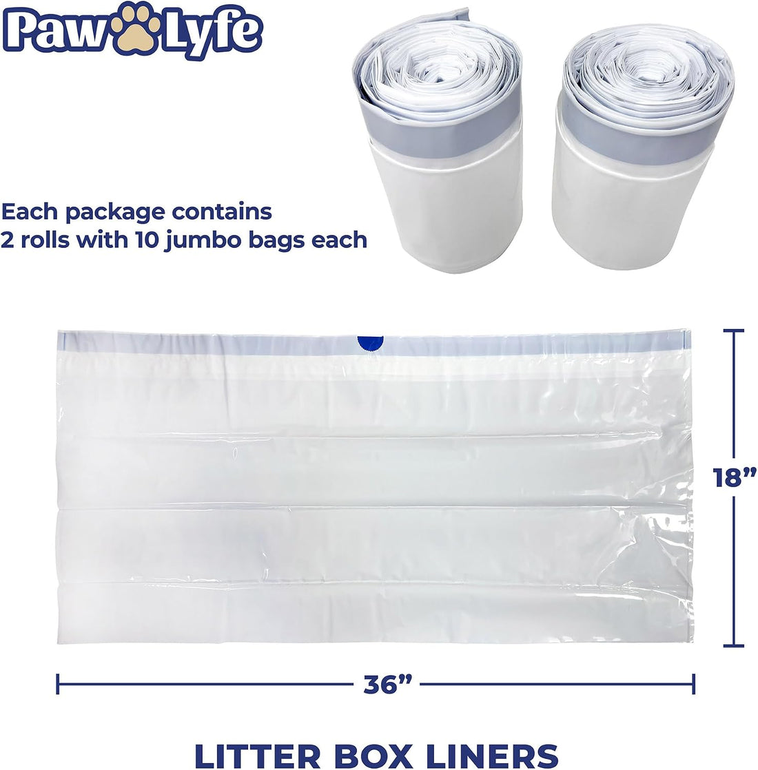 PawLyfe Jumbo Cat Litter Box Liners