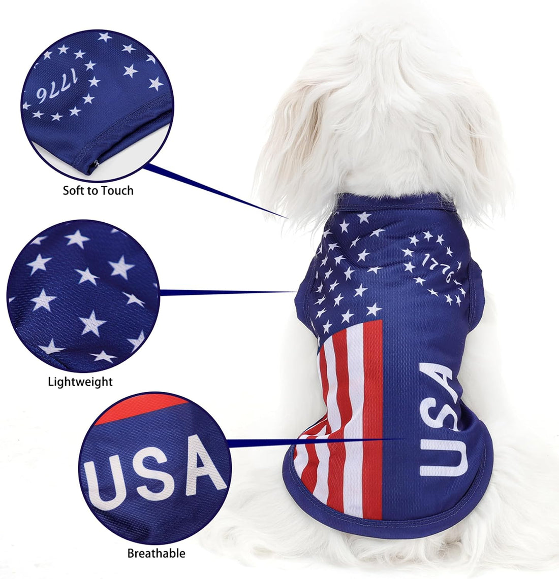 American Flag Inspired Dog Vest: Perfect Dog Shirt