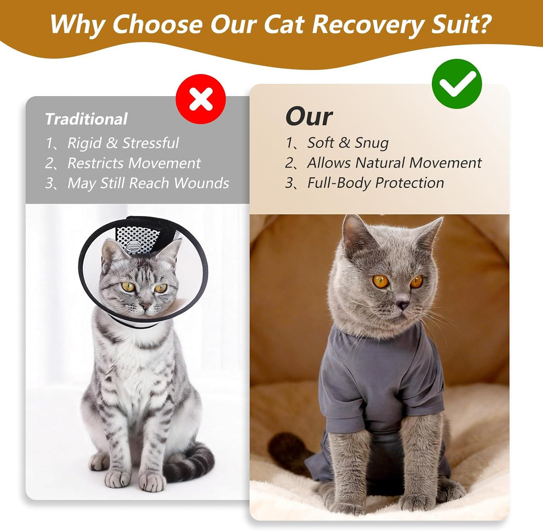 Dotoner Cat Recovery Suit Female Cats After Surgery Spay Soft
