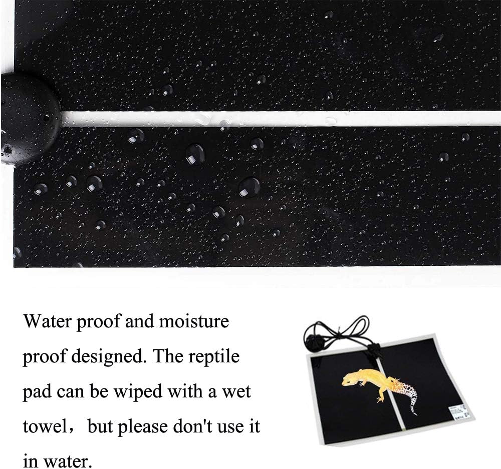KABASI Reptile Heating Pad with Temperature Control, 20W 16.5x11inch