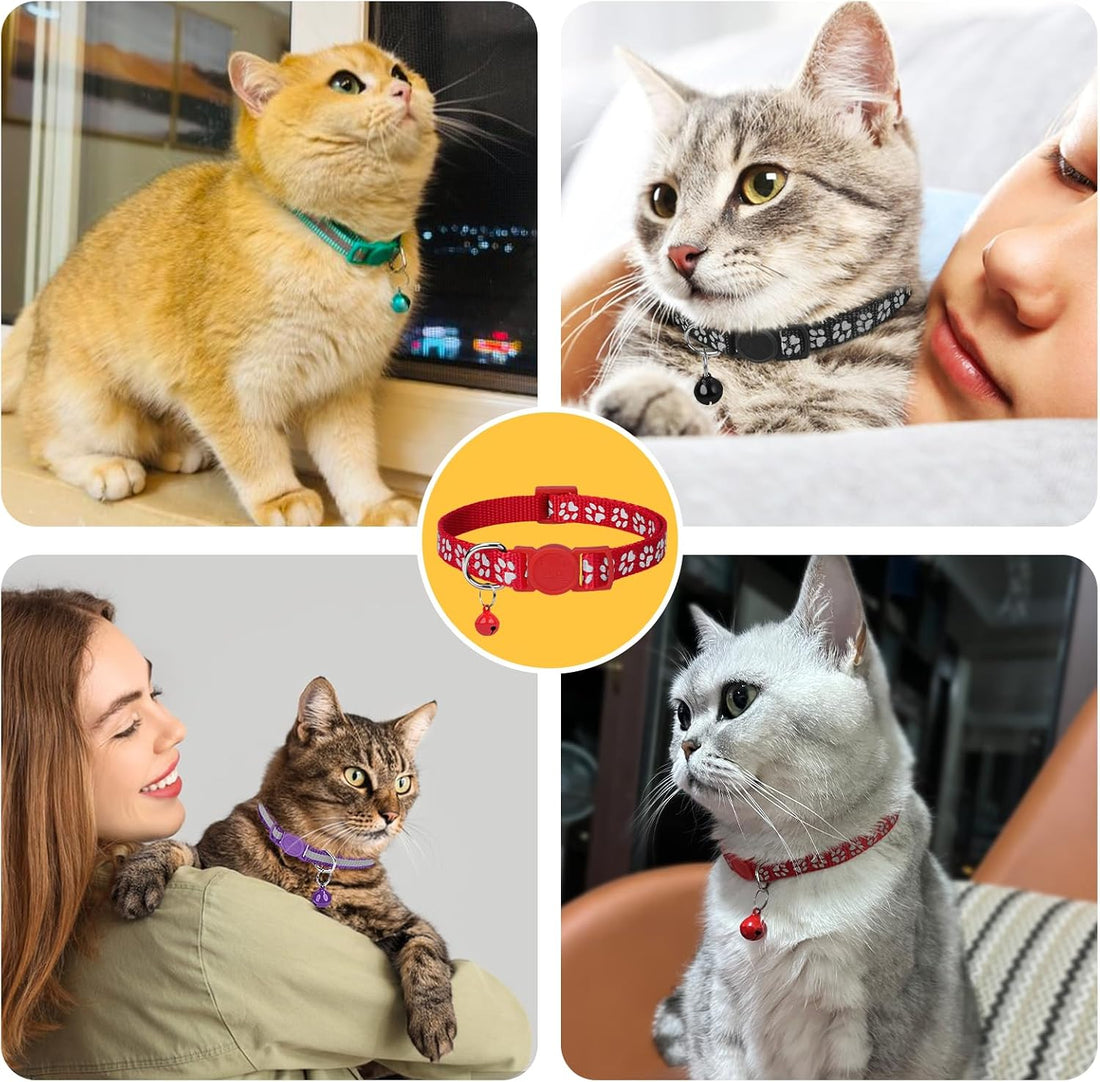 Taglory 2 Pack Reflective Breakaway Cat Collar with Bell