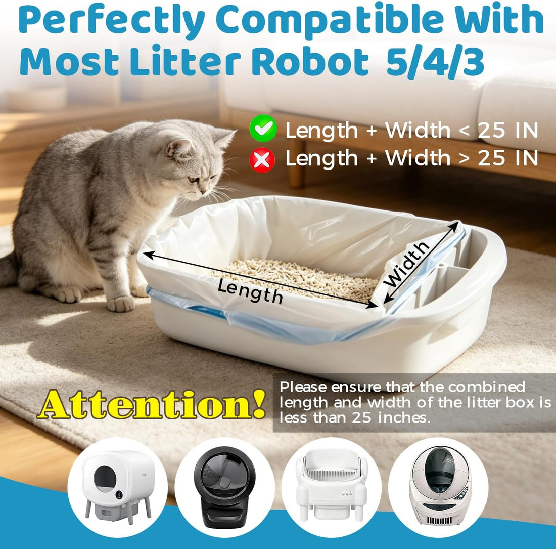 32 Count Cat Litter Box Liners for Automatic Litter Box Robot Model