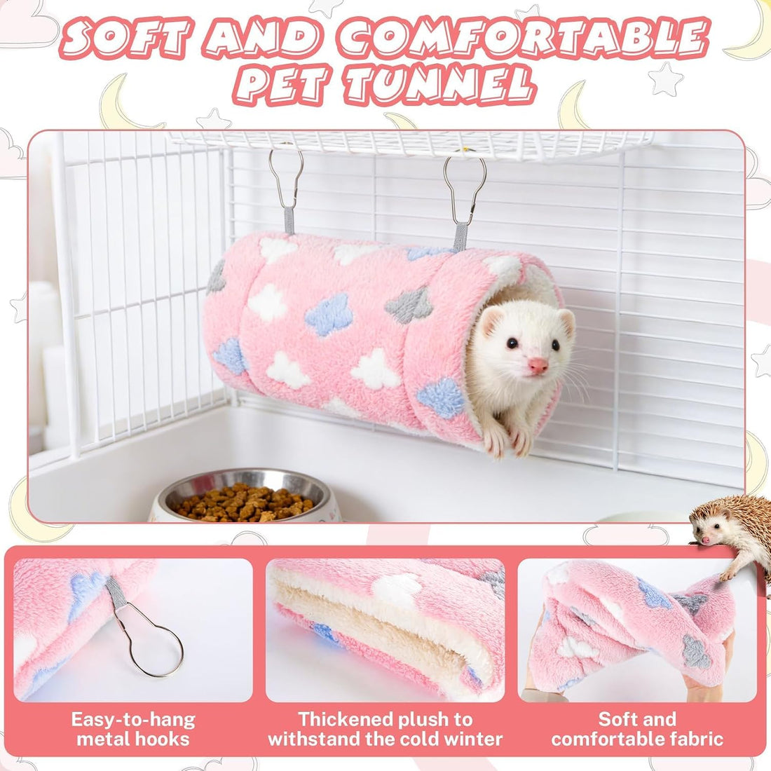 RAINFLOW Pink Hamster Tunnel