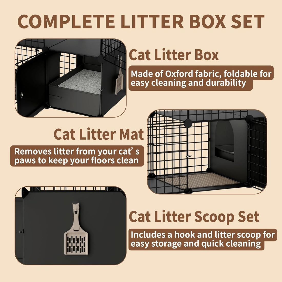 STILLCOVE 3-Tier Cat Cage Indoor