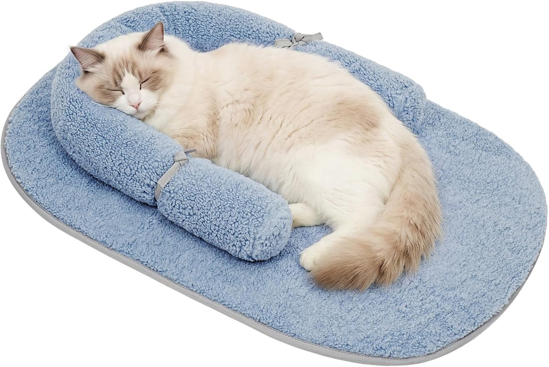 Cat Mat Self Warming Cat Bed with Soft U-Shaped Pillow