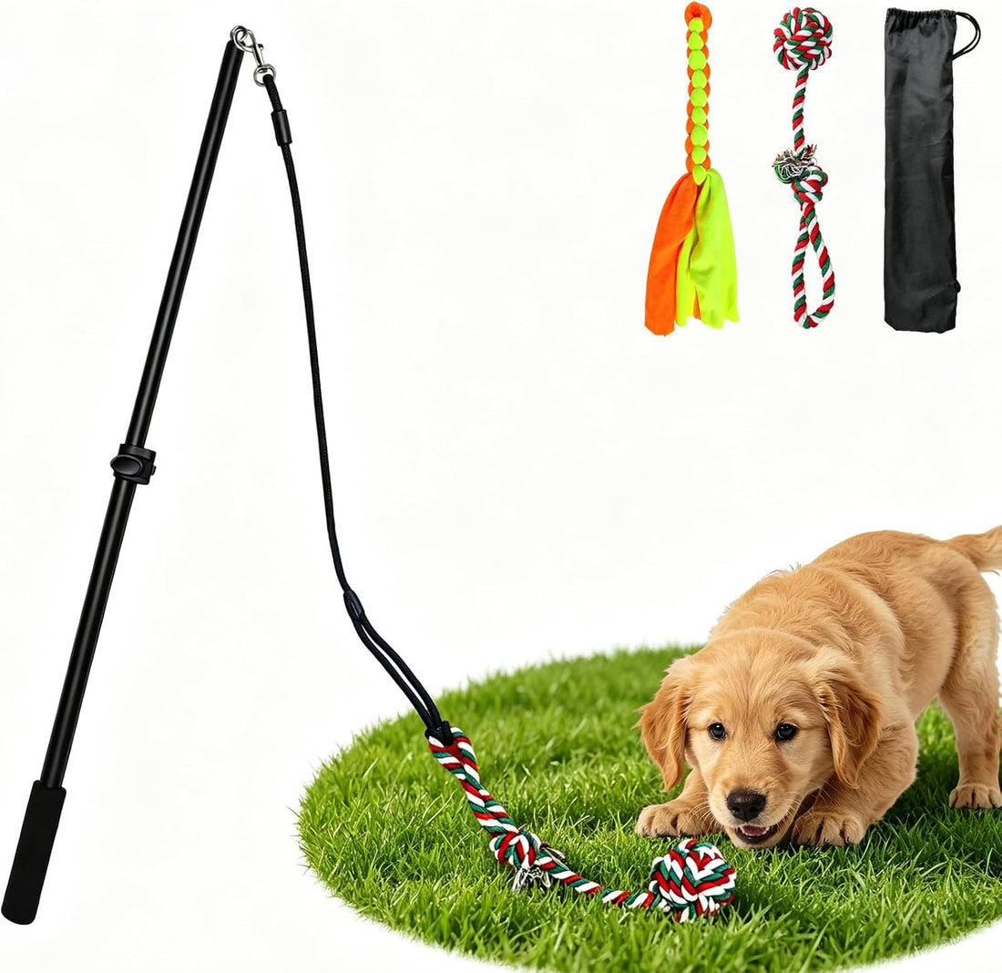 Flirt Pole for Dogs Interactive Dog Toys for Large Medium Small Dogs