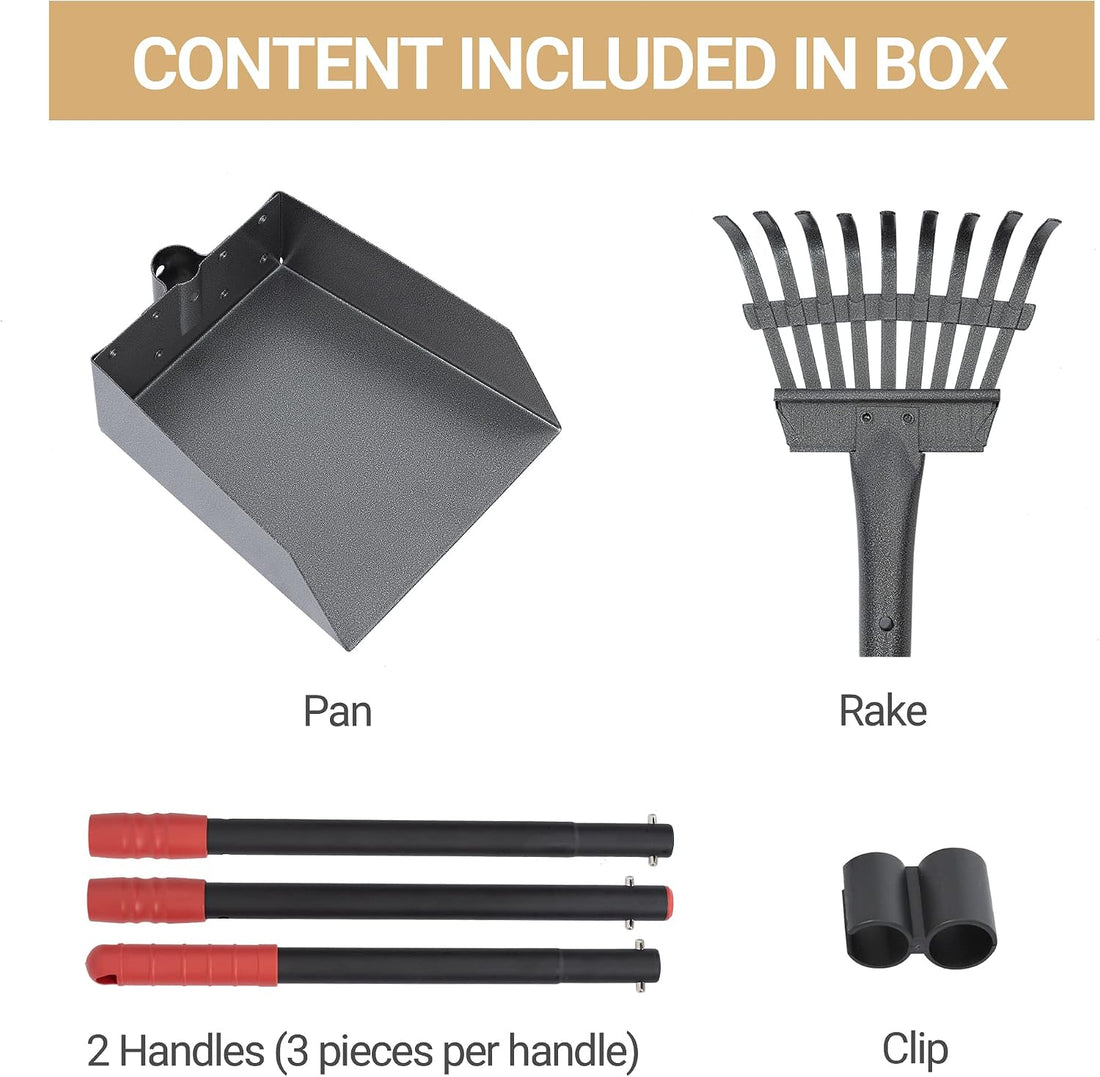 Heeyoo Dog Pooper Scooper, Dog Poop Tray and Rake Set