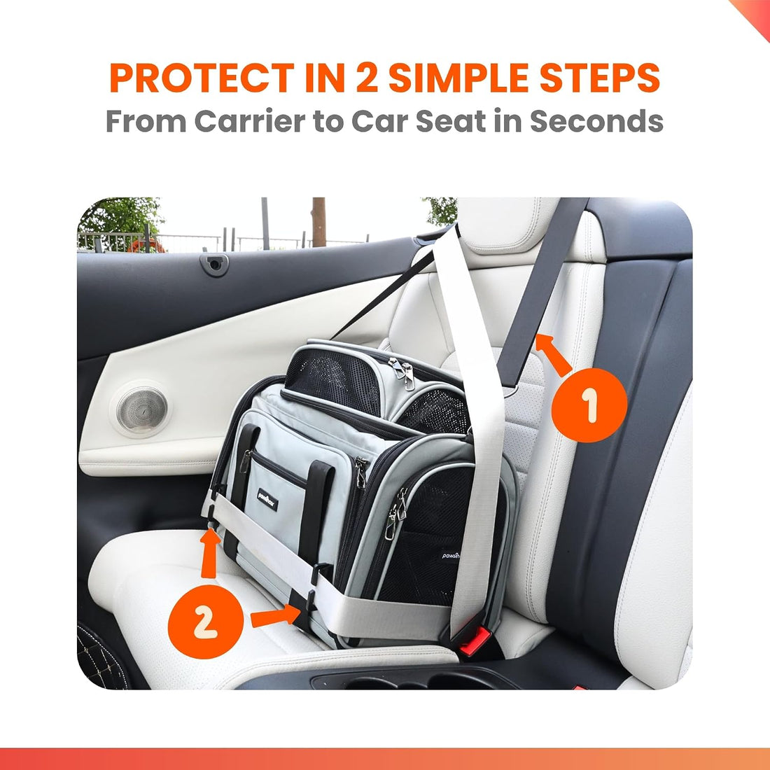 Crash-Tested Top Side Expandable Cat Carrier for Crash Protection