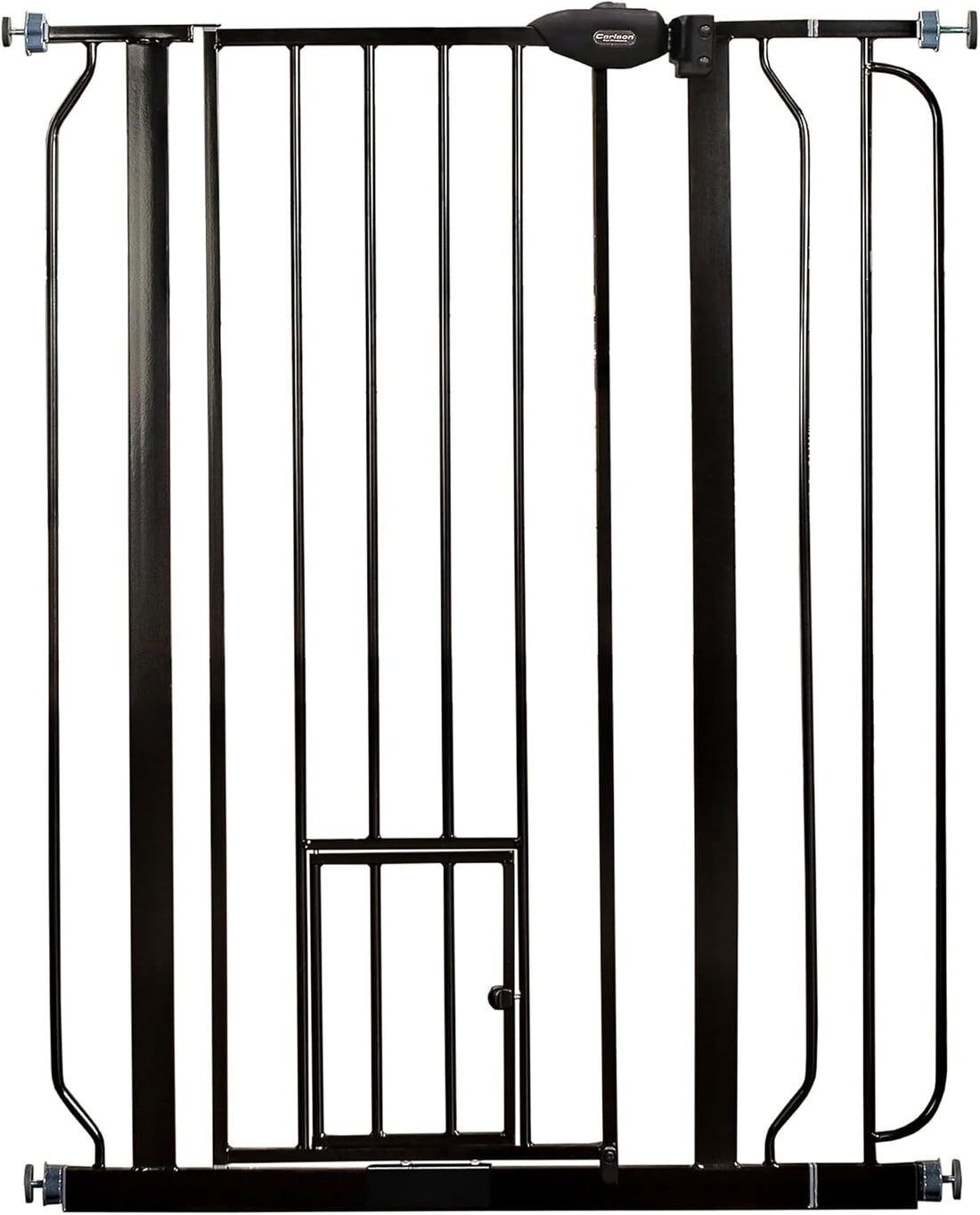 Carlson 29–36.5” Extra Wide Dog Gate with Small Pet Door