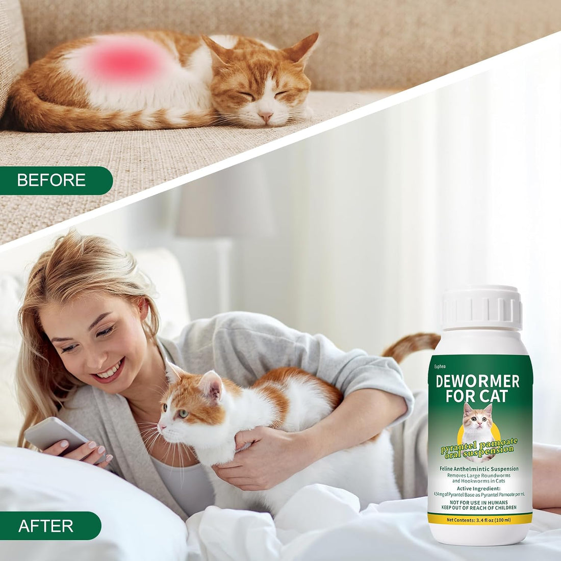 Euphea Pyrantel Pamoate Oral Suspension for Cats & Kittens