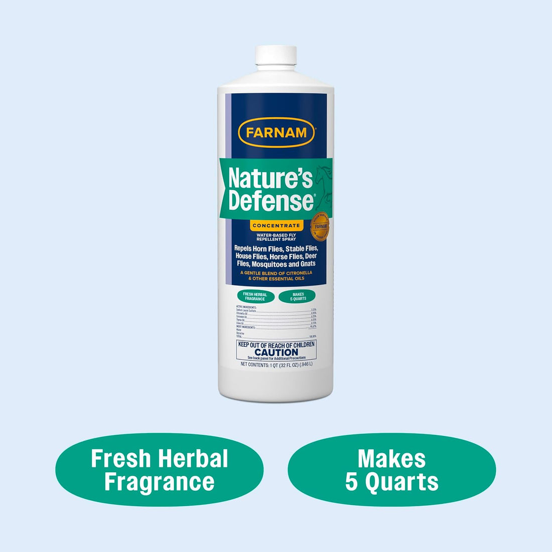 Farnam Nature’s Defense Concentrate, Botanical Fly Repellent Spray