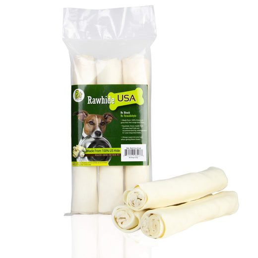 PET MAGASIN Rawhide Large Thick Rolls 9 to 10 inches Long-Lasting