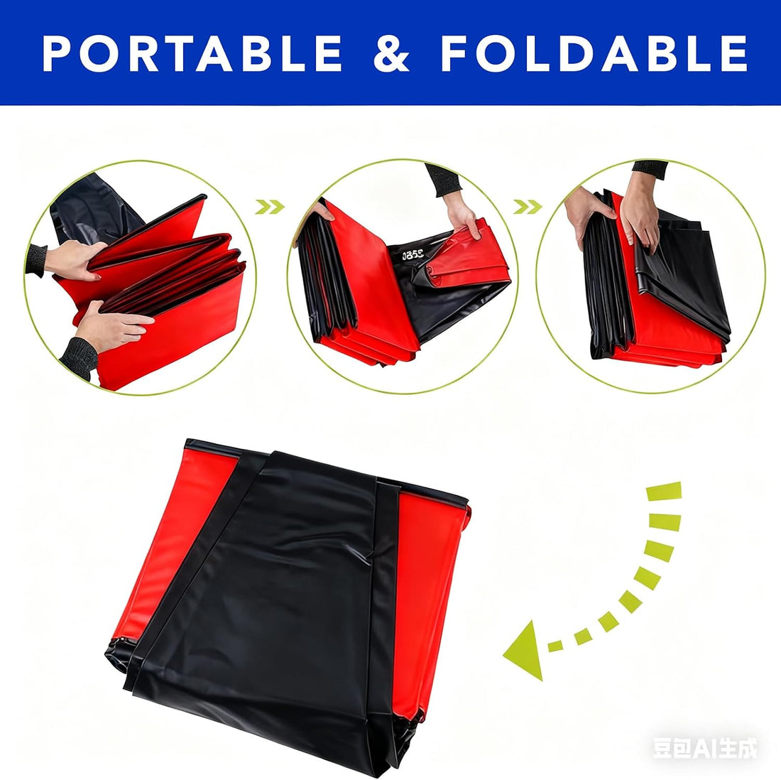 Foldable Dog Pool, Collapsible Plastic Dog Swimming Pool, 32x12in