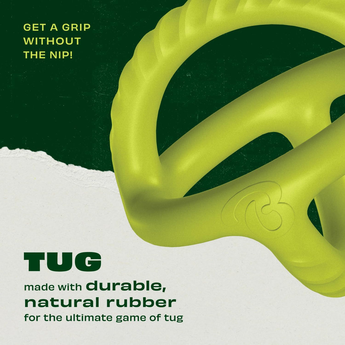 Benebone Natural Rubber Tug Interactive Dog Toy
