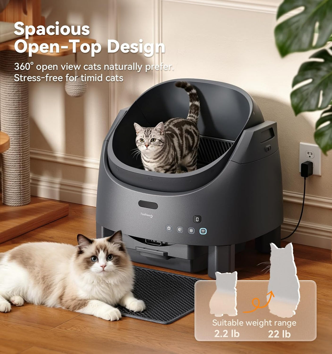 Automatic Self-Cleaning Cat Litter Box Replaced Trash Bags-3 Rolls
