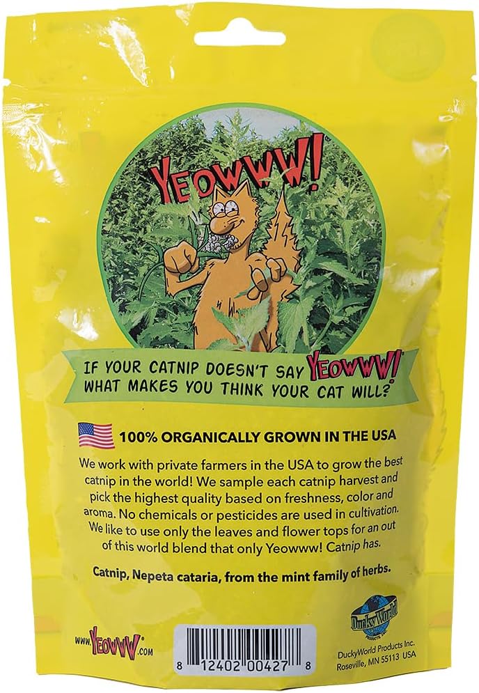 Yeowww! Organically Grown Catnip for Cats - 2oz Pouch