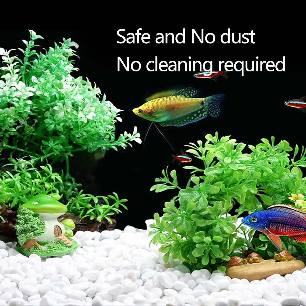 2.0 LB White Aquarium Gravel Pebbles 3/8"