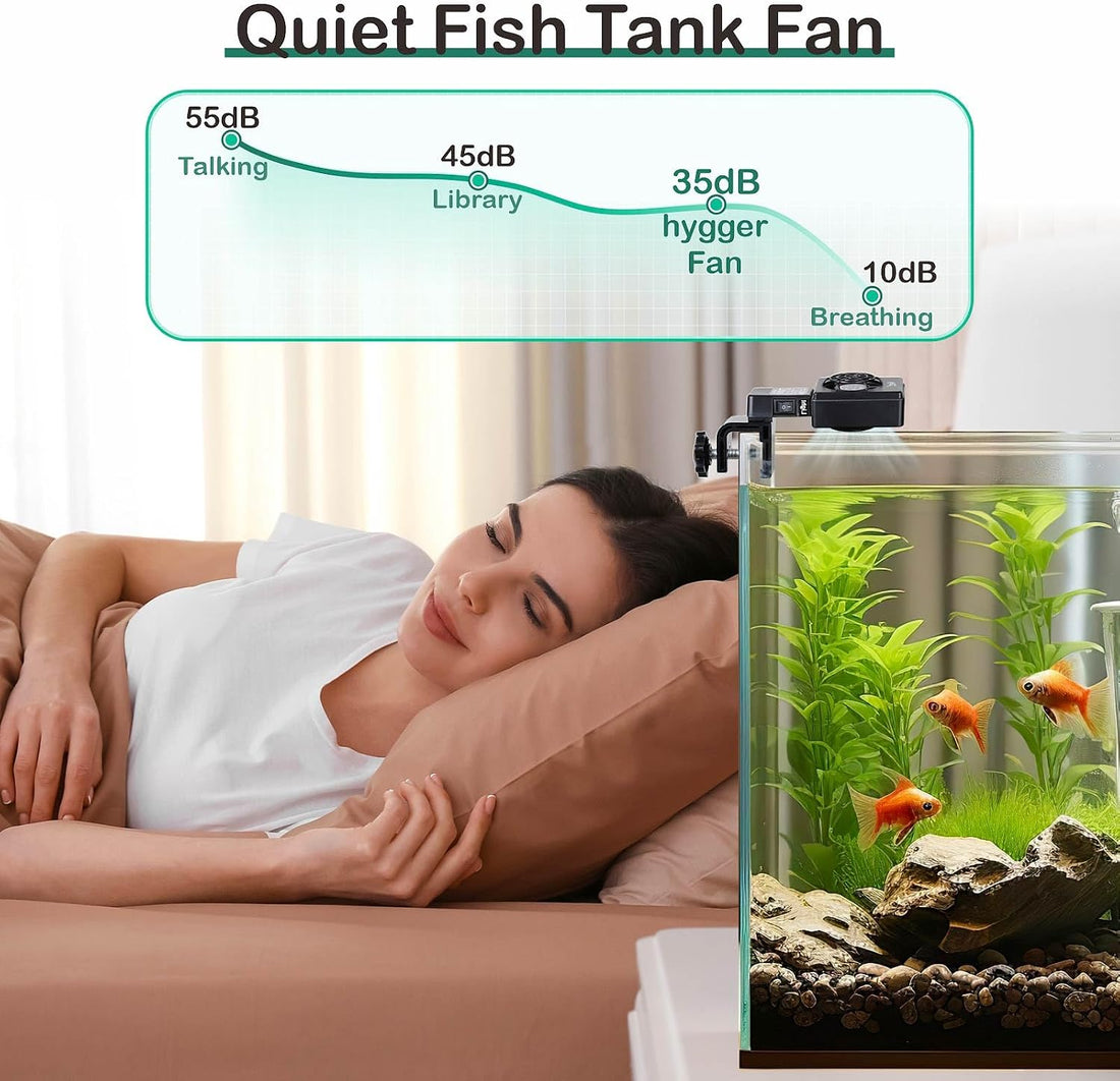 hygger Aquarium Cooling Fan Quiet 3-Head Fish Tank Chiller