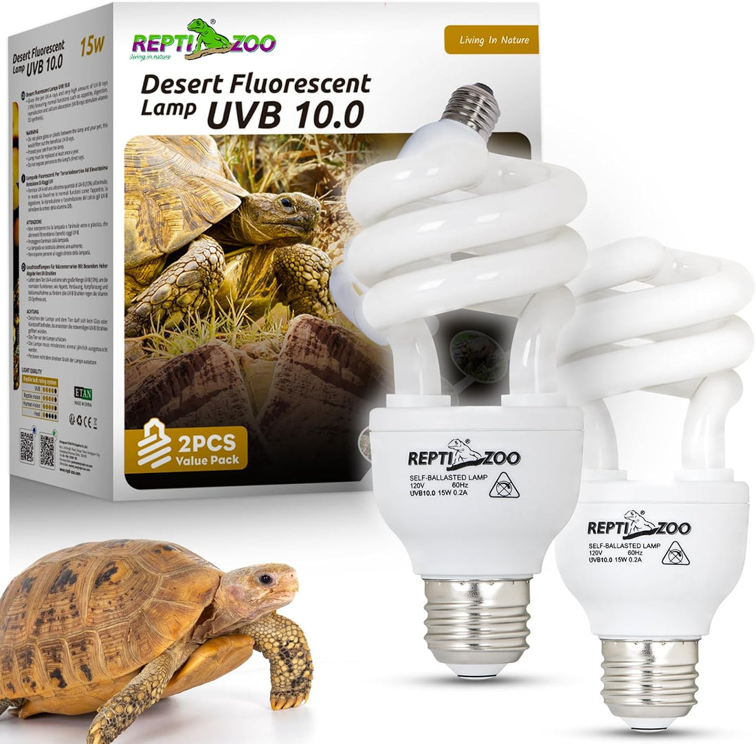 REPTI ZOO UVB Light for Desert Reptile 2 Pack
