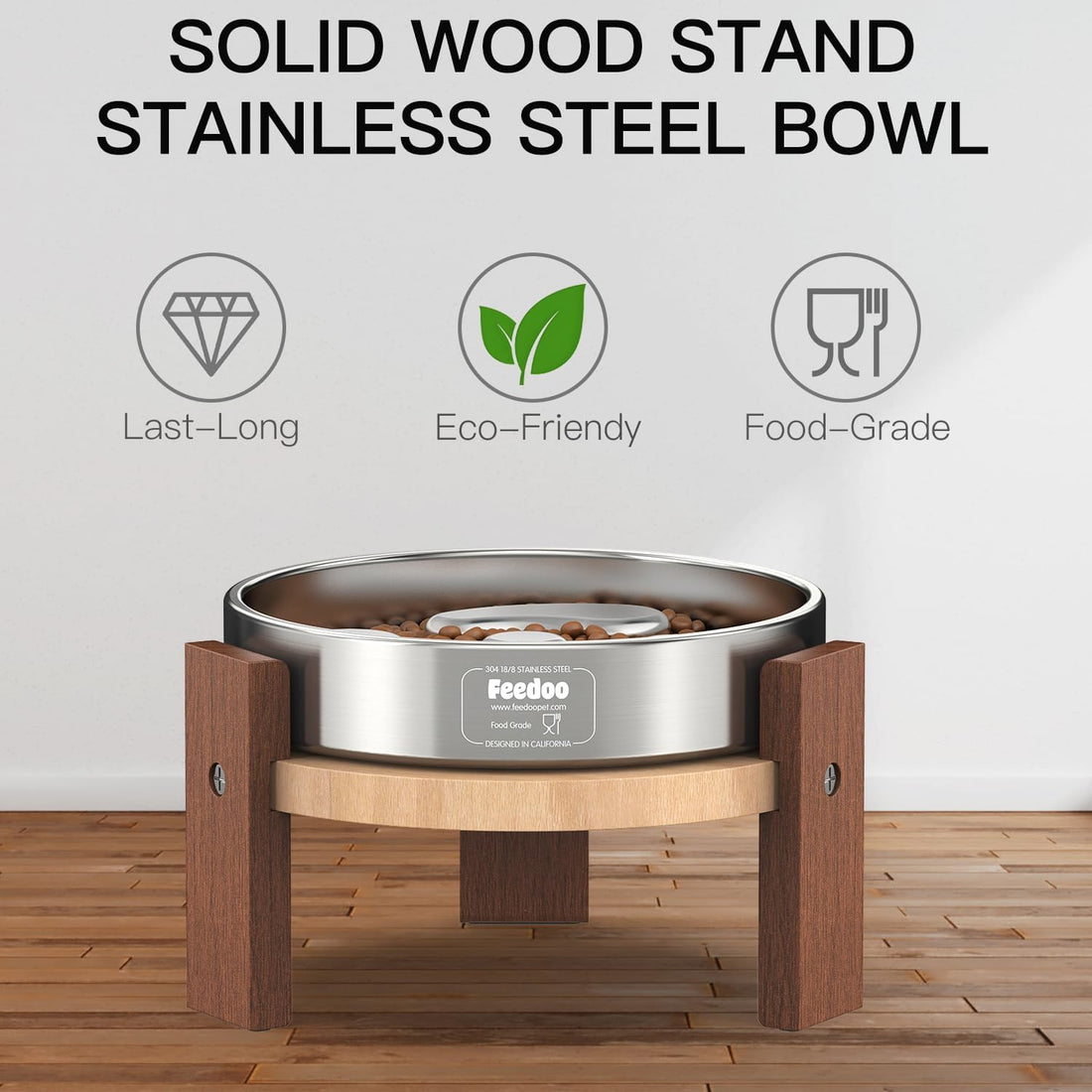 Feedoo Elevated Dog Bowl Stand, 7'' Height Raised Stand for Large Dogs