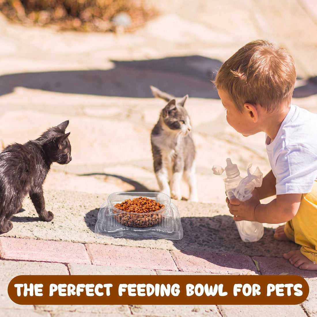Waydress 100 Pcs Disposable Pet Bowls Anti Ant Cat Dog Food Bowl