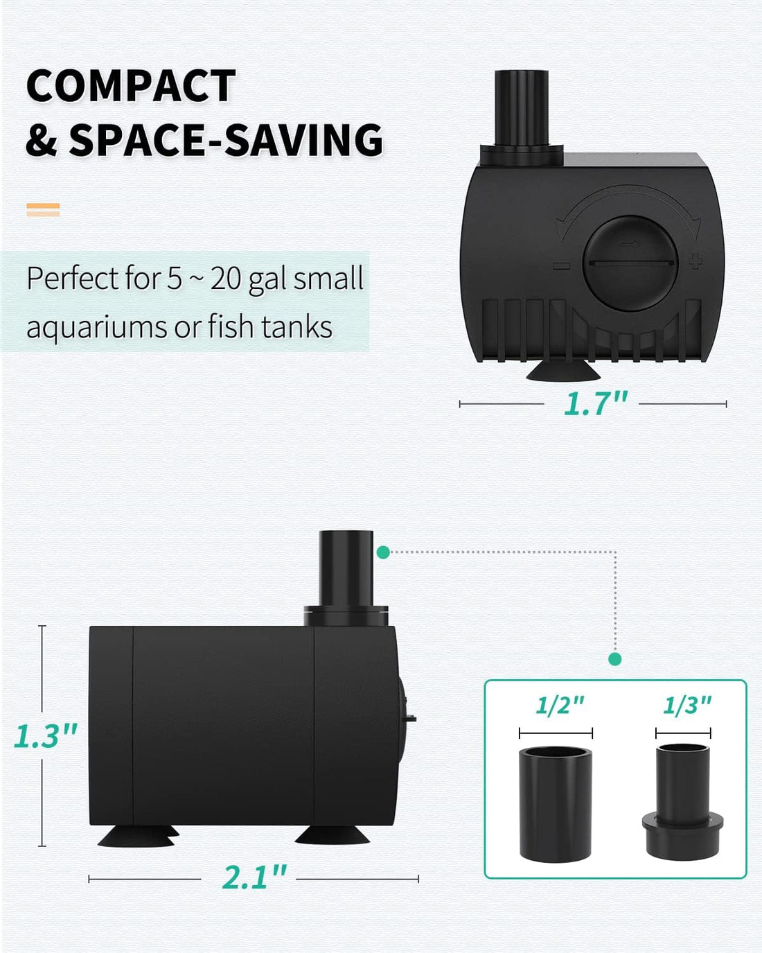 Uniclife 80 GPH Submersible Water Pump 4W 2.4ft High Lift Quiet Pump