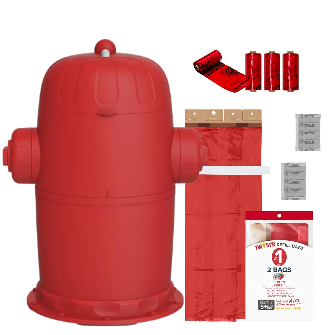 Red Rocket Doggy Twist'R Small Waste Disposal System