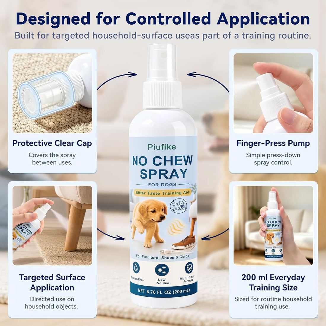 Bitter Apple Spray for Dogs & Puppies, No Chew Training Aid, 200ml