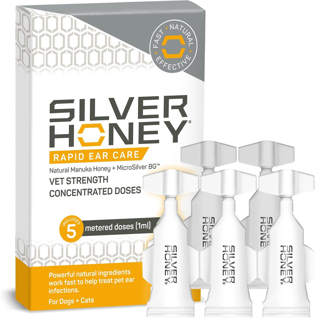 Absorbine Silver Honey Rapid Ear Care Vet Strength Concentrated Doses