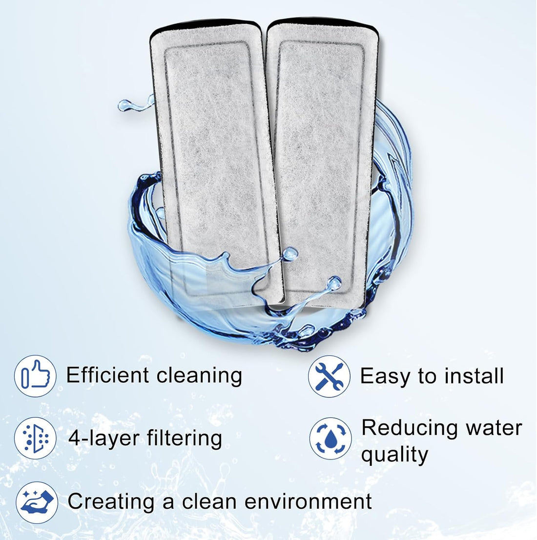 Pryitier 8 Pack Filter Cartridge for Marina Slim Filter S10/S15/S20