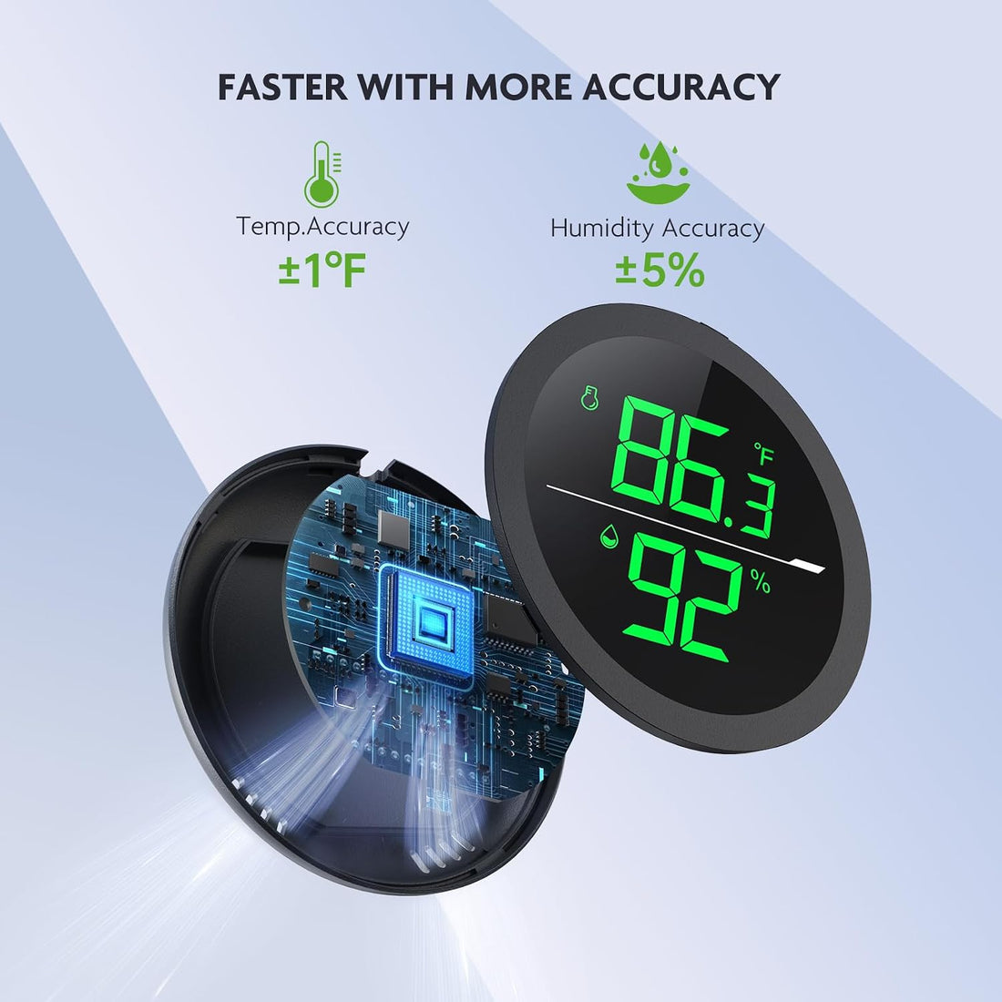 PAIZOO Real-time Display LED Digital Reptile Thermometer and Humidity