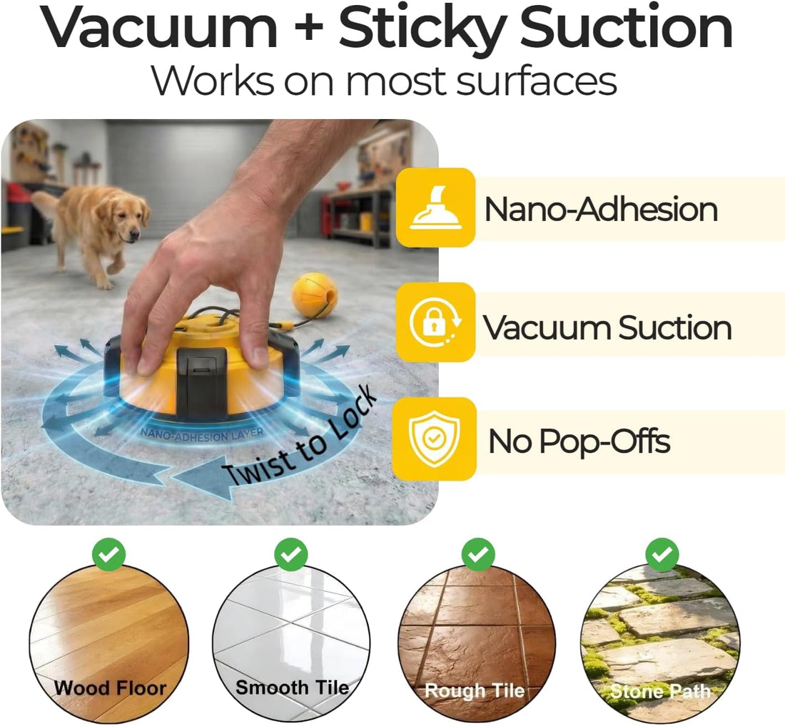 Interactive Tug of War Dog Toys Enrichment Stimulating Suction Cup