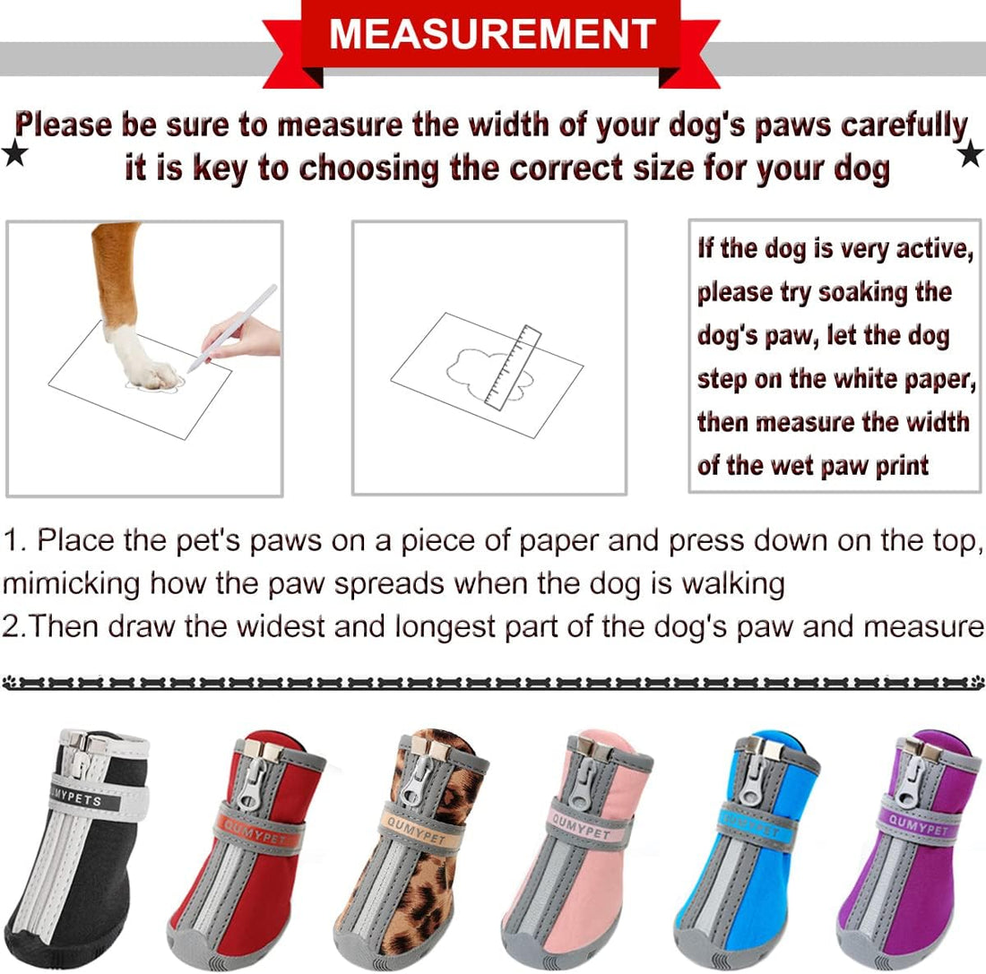 QUMY Dog Shoes Small Size Dogs