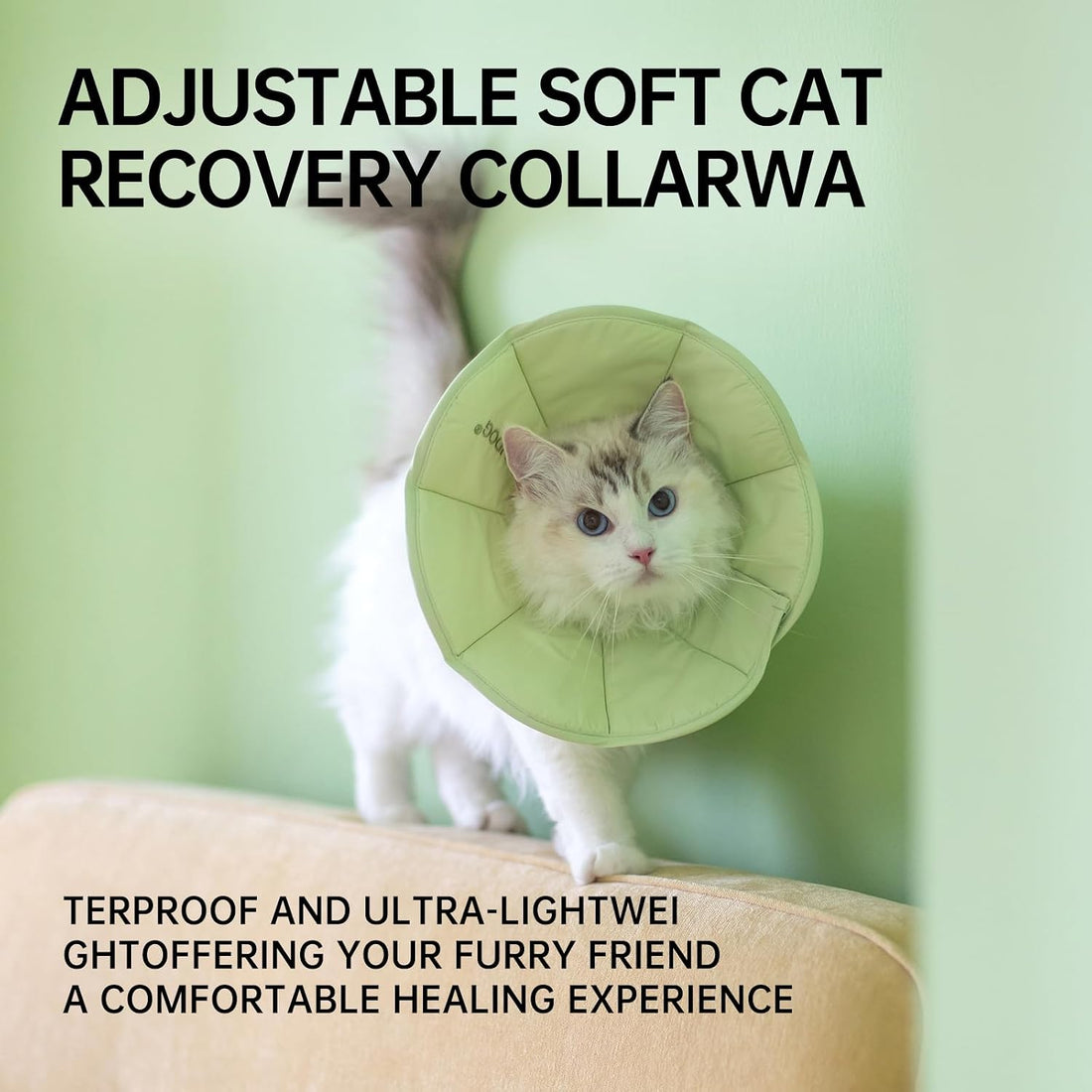 Touchdog Soft Cat Cone Collar, Waterproof Recovery E-Collar