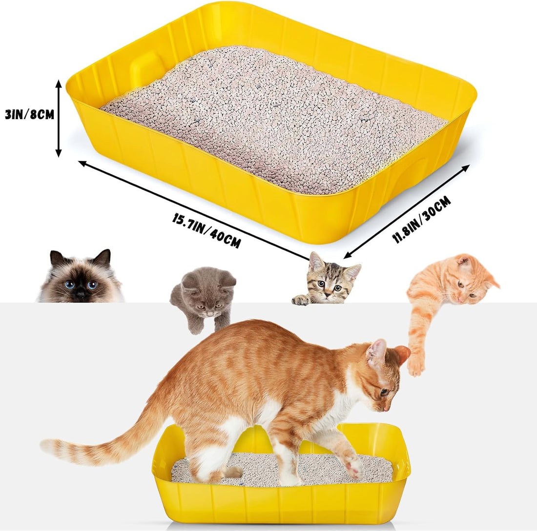Bokon 50 Pieces Disposable Litter Box for Cats Large