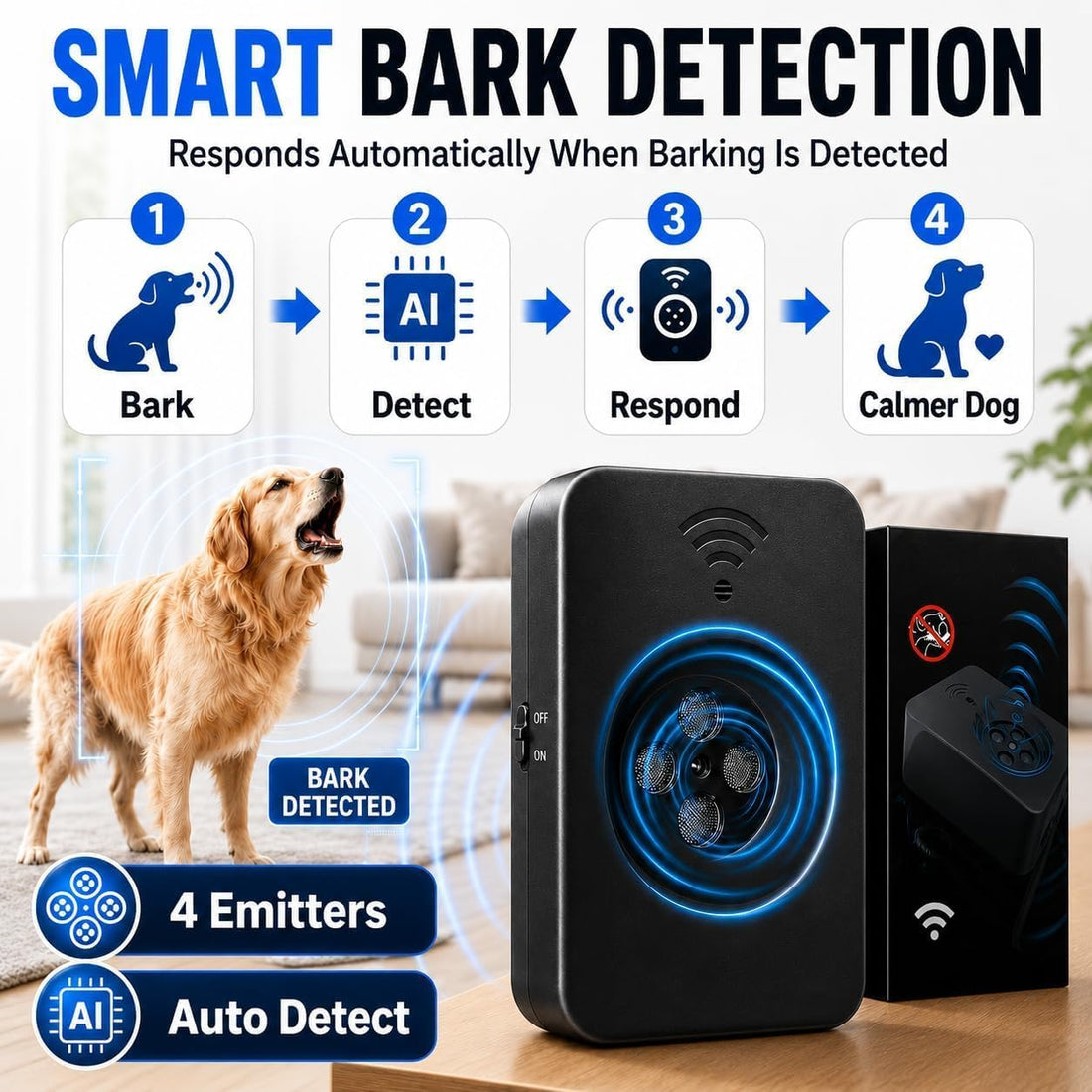Smart Anti Barking Device for Dogs