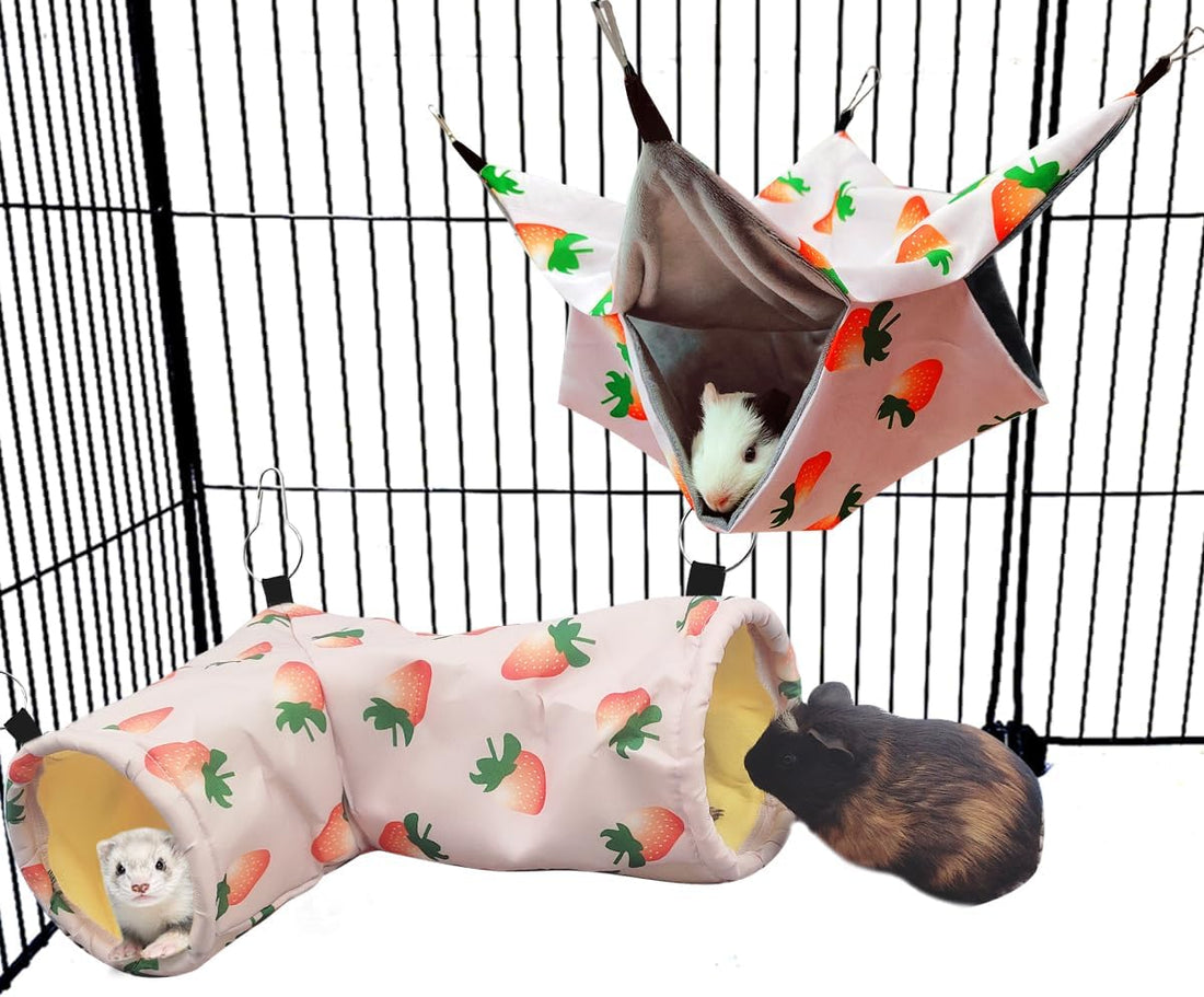 Large Caliber Guinea Pig Tunnel Hideout & Hammock