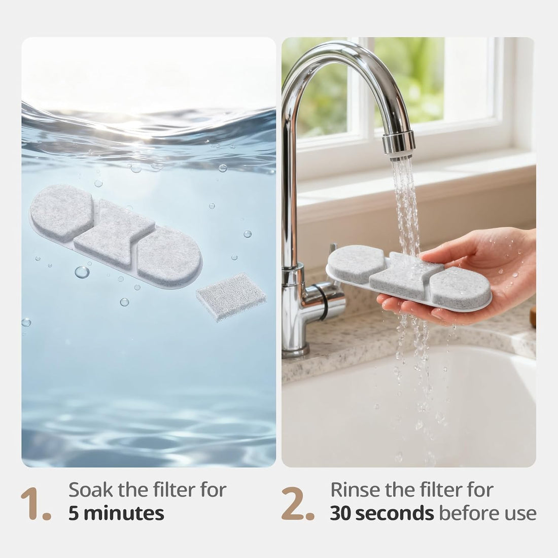 12 Packs Large Dogs Water Fountain Filters